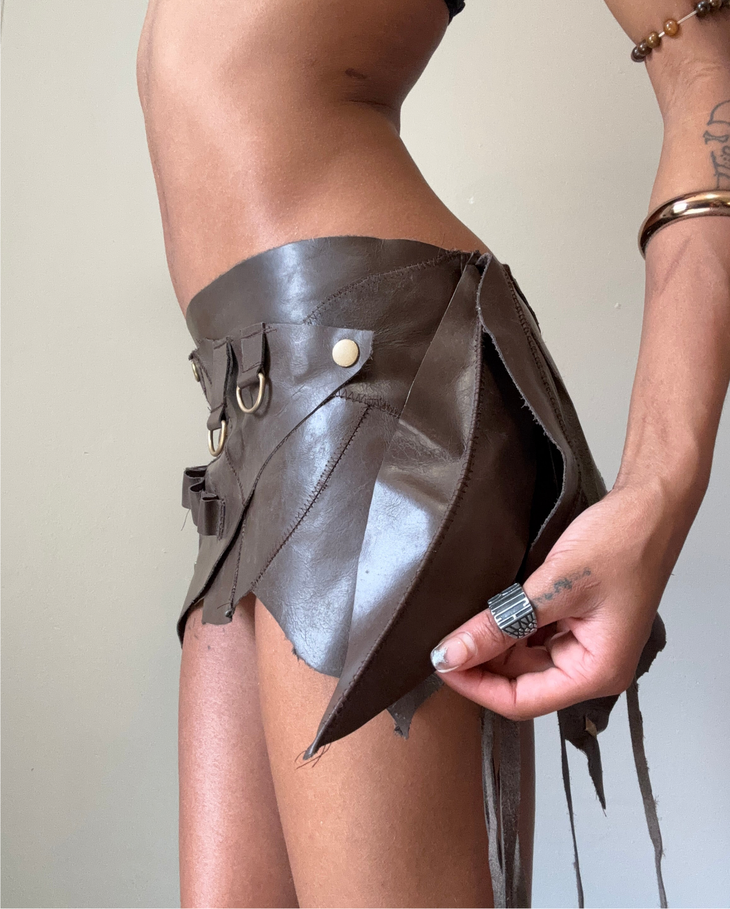 LeatherWeather utility skirt