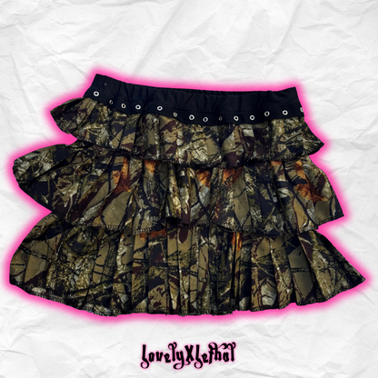 Camo pleated Pencil skirt