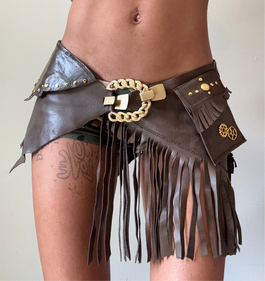 LeatherWeather mini skirt