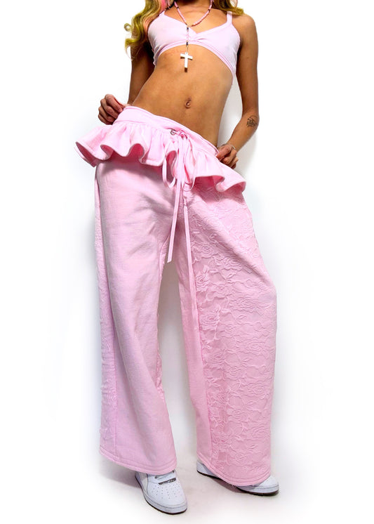 Lace Ruffle Sweats