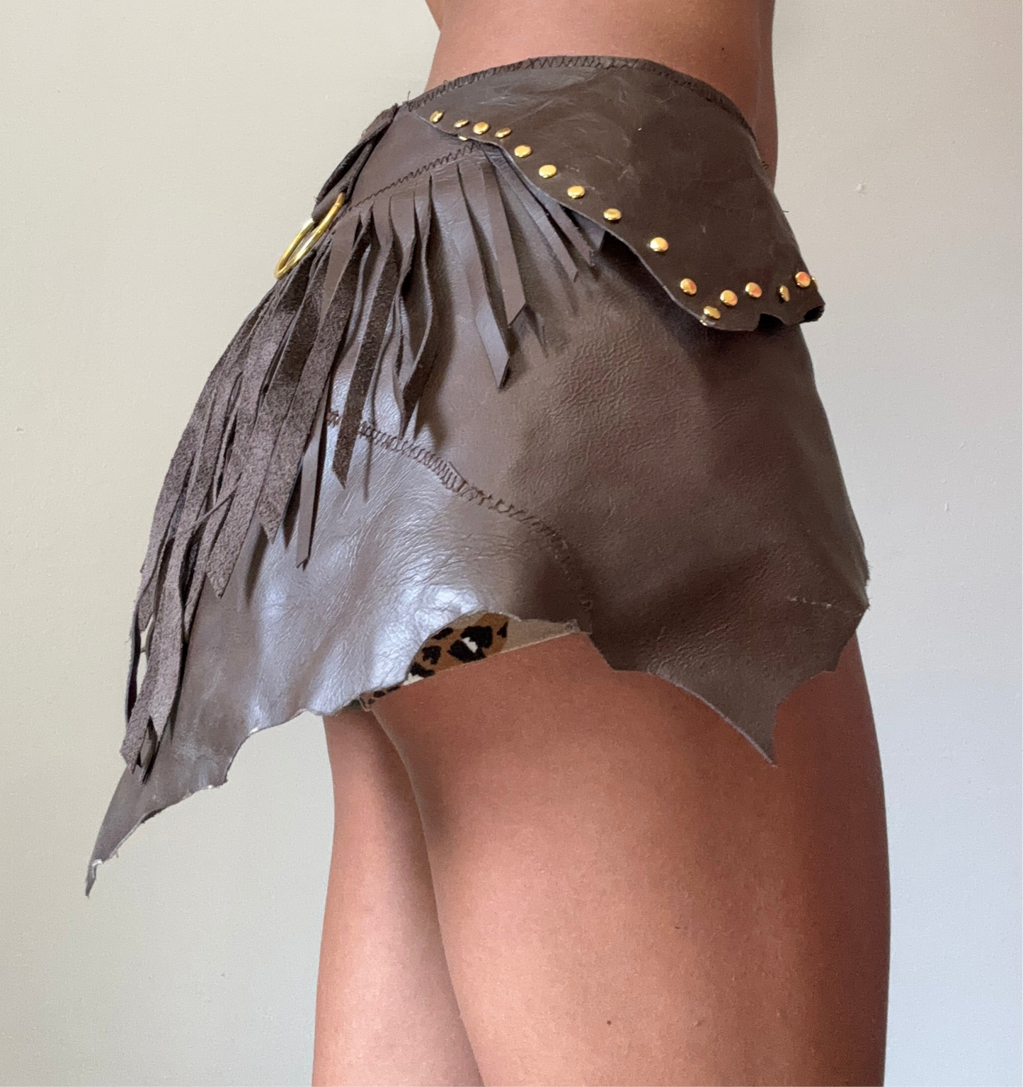 LeatherWeather mini skirt