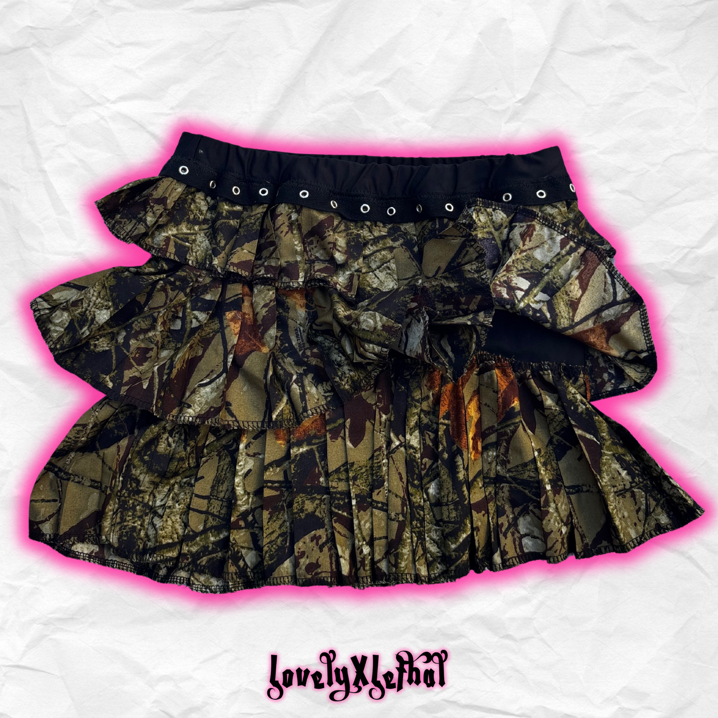 Camo pleated Pencil skirt