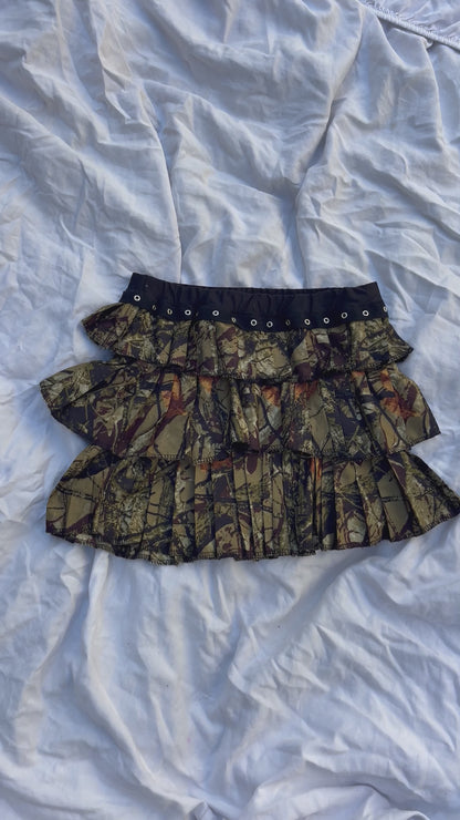 Camo pleated Pencil skirt